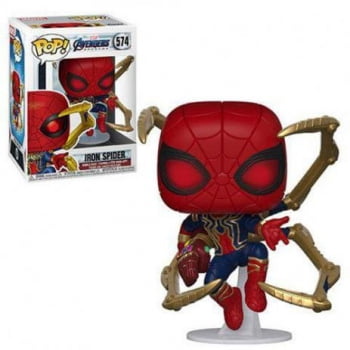 Boneco Funko Pop Homem Aranha Iron Spider Nano Gauntlet 574 Marvel Vingadores