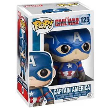 Boneco Funko Pop Marvel Capitão América 125 Captain America Civil War