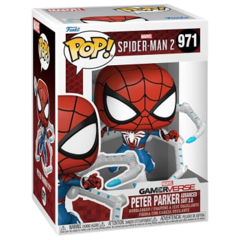 Boneco Funko Pop Peter Parker Advanced Suit 971 Marvel Spider-Man 2
