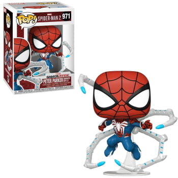 Boneco Funko Pop Peter Parker Advanced Suit 971 Marvel Spider-Man 2