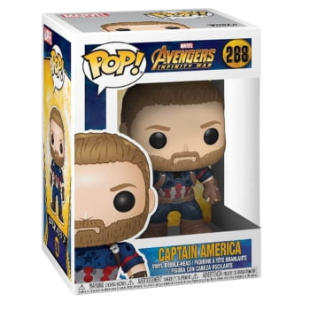 Boneco Funko Pop Vingadores Capitão América 288 Avengers Infinity War Captain America Boneco Funko Pop Vingadores Capitão América 288 Avengers Infinity War Captain America