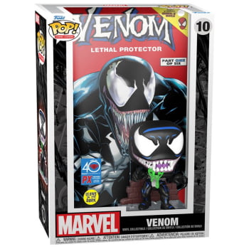 Boneco Marvel Funko Pop Comic Covers Venom Lethal Protector 10 GITD
