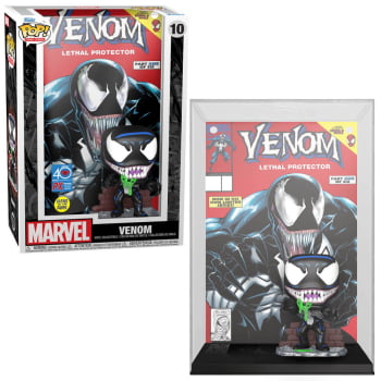 Boneco Marvel Funko Pop Comic Covers Venom Lethal Protector 10 GITD