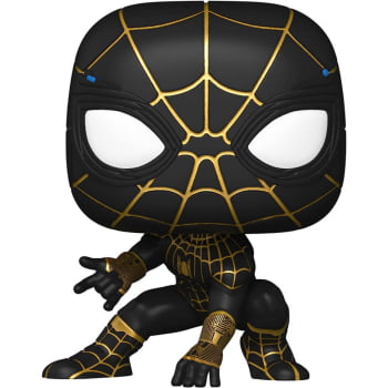 Boneco Marvel Funko Pop Homem Aranha Black & Gold Suit 911 Spider-Man No Way Home
