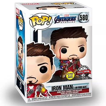 Boneco Marvel Funko Pop I Am Iron Man 580 Homem de Ferro Vingadores