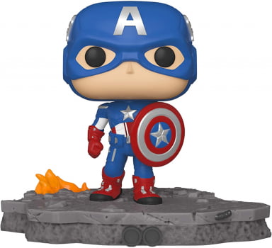 Funko Pop Capitão América 589 Avengers Assemble Deluxe Captain America