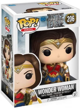 Funko Pop Mulher Maravilha 206 Wonder Woman Liga da Justiça DC Comics