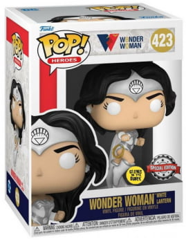 Funko Pop Wonder Woman White Lantern GITD 423 Mulher Maravilha