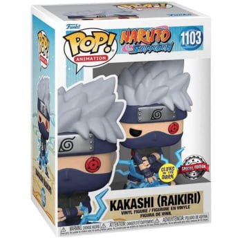 Boneco Naruto Shippuden Funko Pop Kakashi Hatake Raikiri 1103 GITD