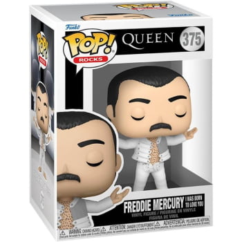 Boneco Colecionável Funko Pop Rocks Queen Freddie Mercury 375 I Was Born to Love You