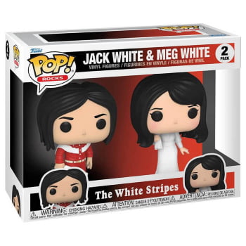 Boneco Funko Pop Rocks The White Stripes Jack White & Meg White 2-Pack