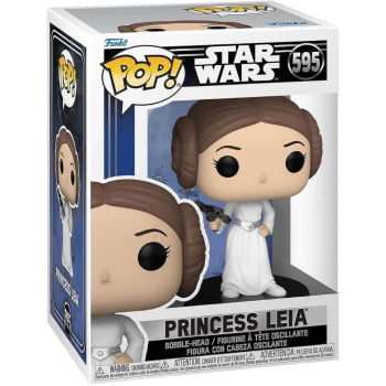 Boneco Colecionável Funko Pop Star Wars Princess Leia 595 Episode IV A New Hope