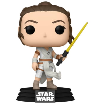 Boneco Funko Pop Star Wars Rey Yellow Lightsaber 432 The Rise of Skywalker