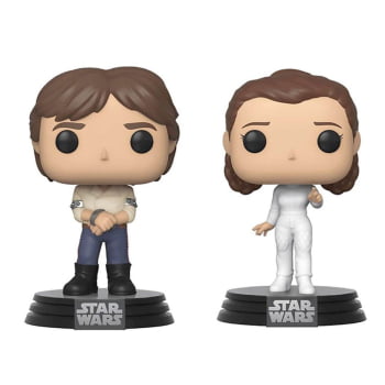 Funko Pop Han Solo e Princesa Leia 2-Pack - Star Wars 40th Empire Strikes Back