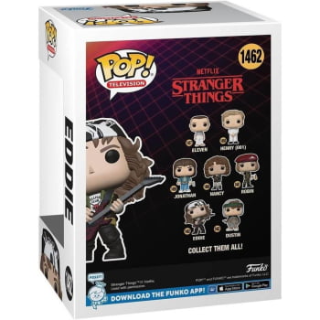 Boneco Colecionável Funko Pop Stranger Things Hunter Eddie com Guitarra 1462